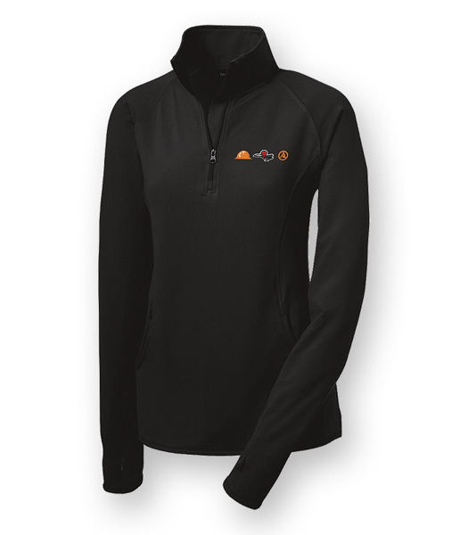 Picture of LST850 - Ladies Stretch 1/2 Zip Pullover